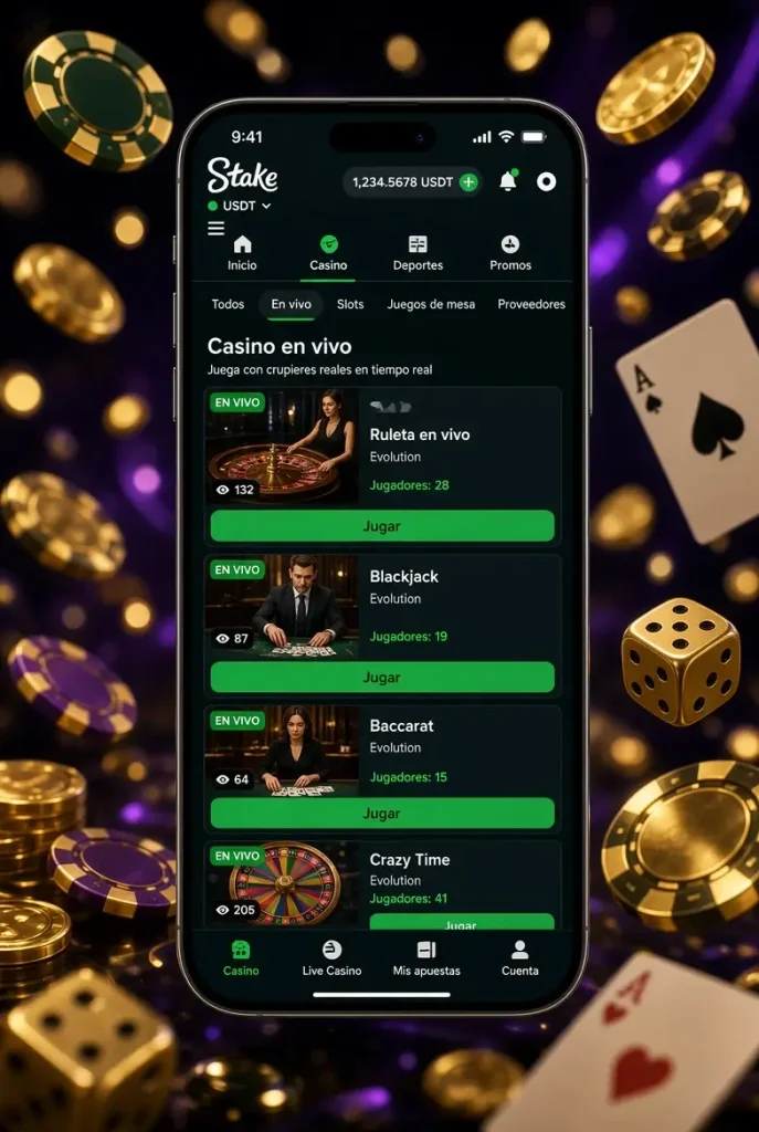 Teléfono con casino en vivo